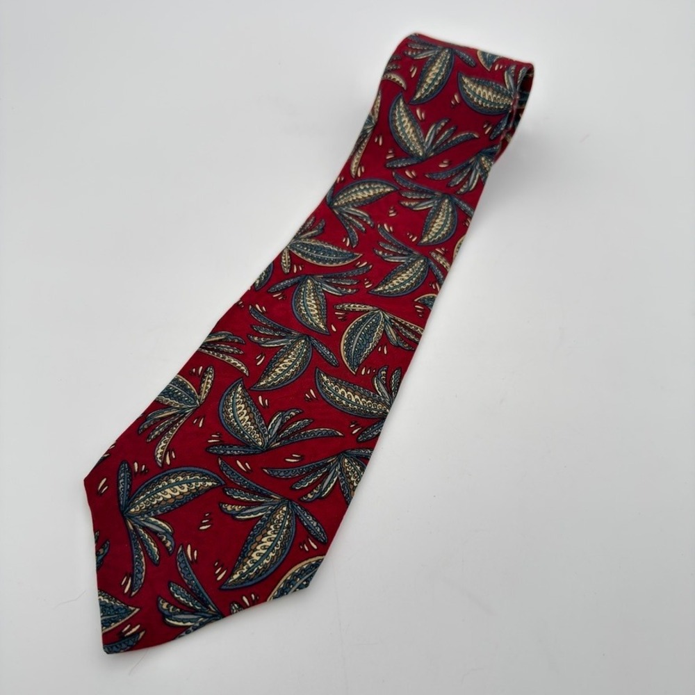 GANT Mens Red Paisley Silk Tie 4" Wide‎ Vintage Preppy Ivy Necktie